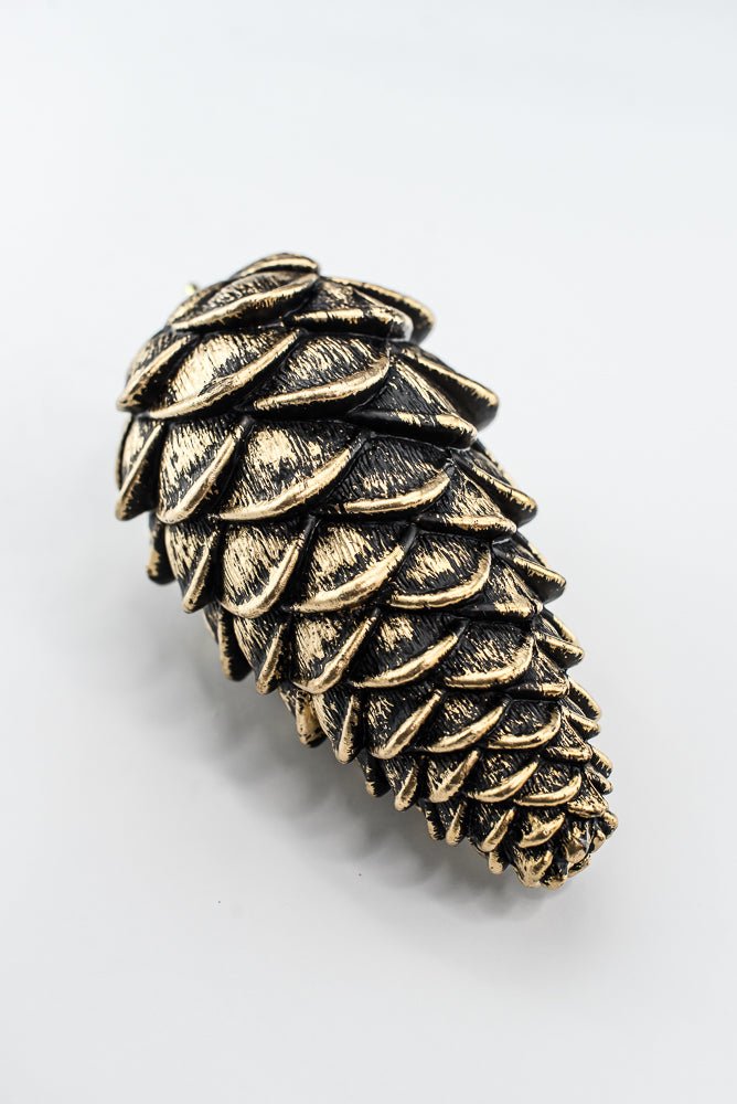 Black and Gold Hanging Pine Cone - Greenery Market32181-BKGD