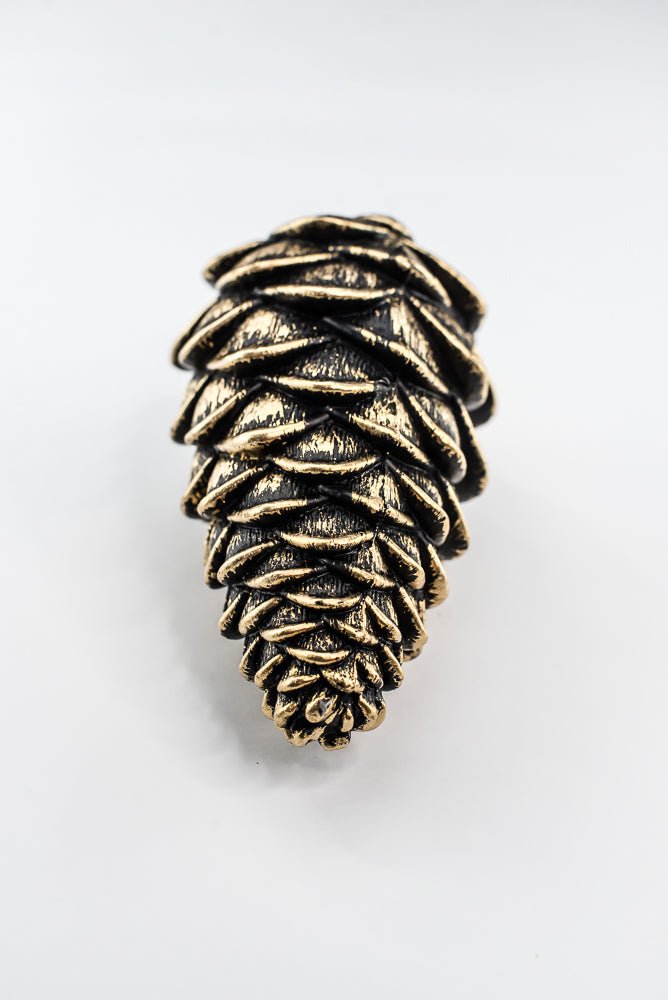 Black and Gold Hanging Pine Cone - Greenery Market32181-BKGD