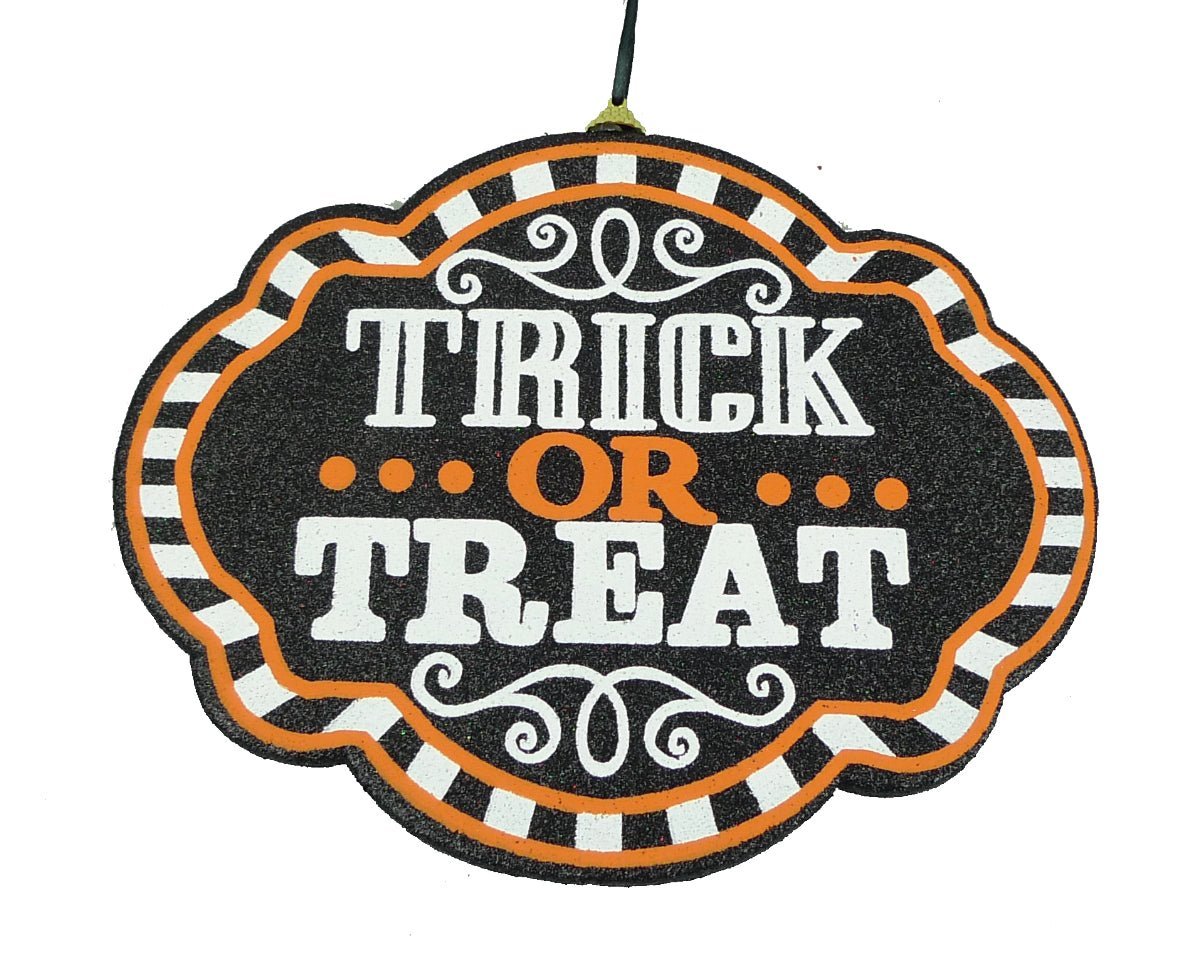 Black and orange Trick or treat sign - Greenery MarketSeasonal & Holiday Decorations56596ORBKWT