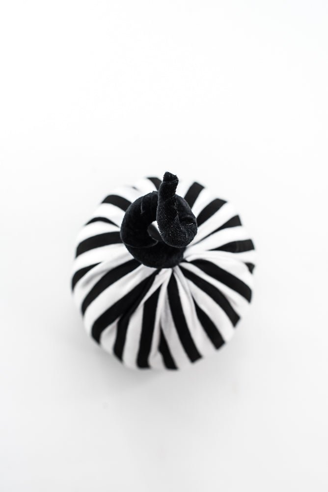 Black and White Stripe Decor Pumpkin - Greenery MarketSeasonal & Holiday Decorations57271BKWT