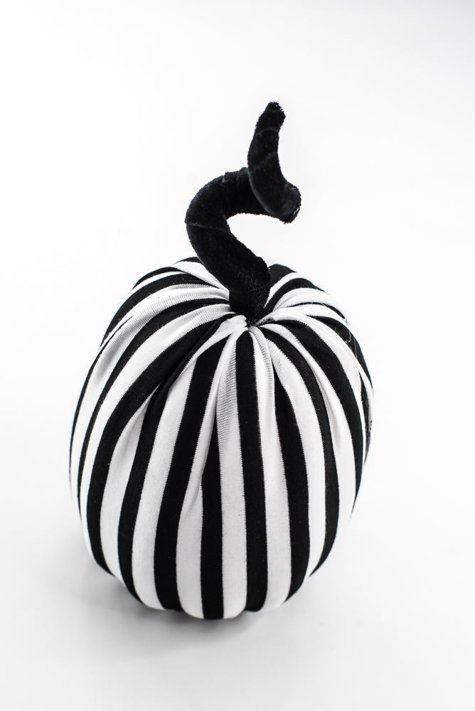 Black and White Stripe Decor Pumpkin - Greenery MarketSeasonal & Holiday Decorations57271BKWT