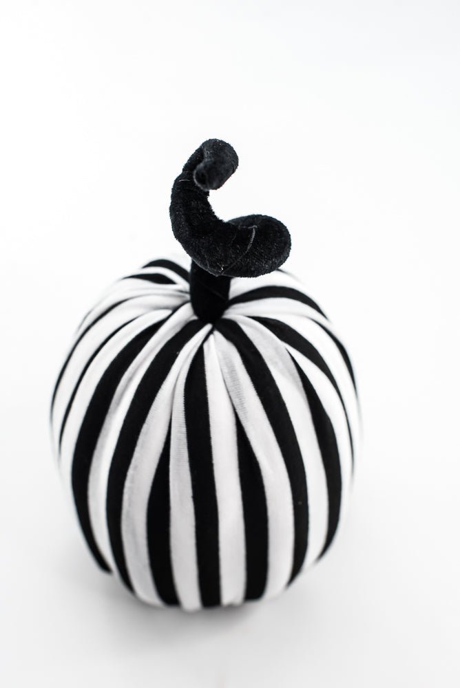 Black and White Stripe Decor Pumpkin - Greenery MarketSeasonal & Holiday Decorations57271BKWT