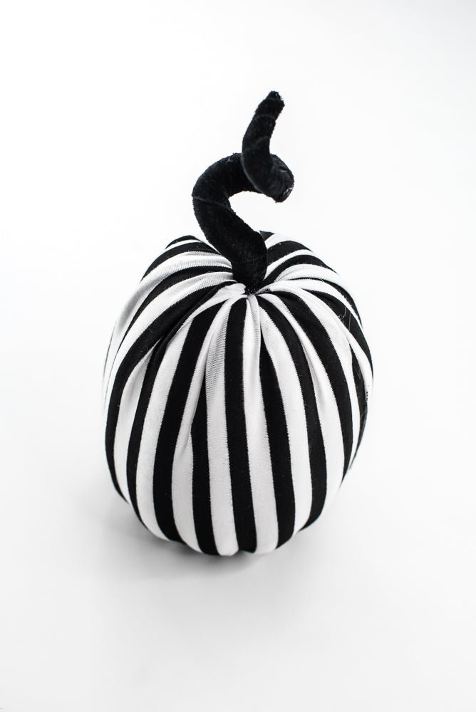 Black and White Stripe Decor Pumpkin - Greenery MarketSeasonal & Holiday Decorations57271BKWT