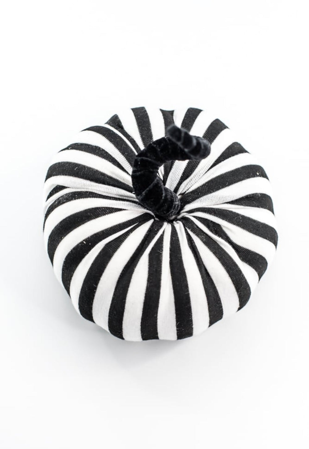 Black and White Stripe Decor Pumpkin - Greenery Market57272BKWT
