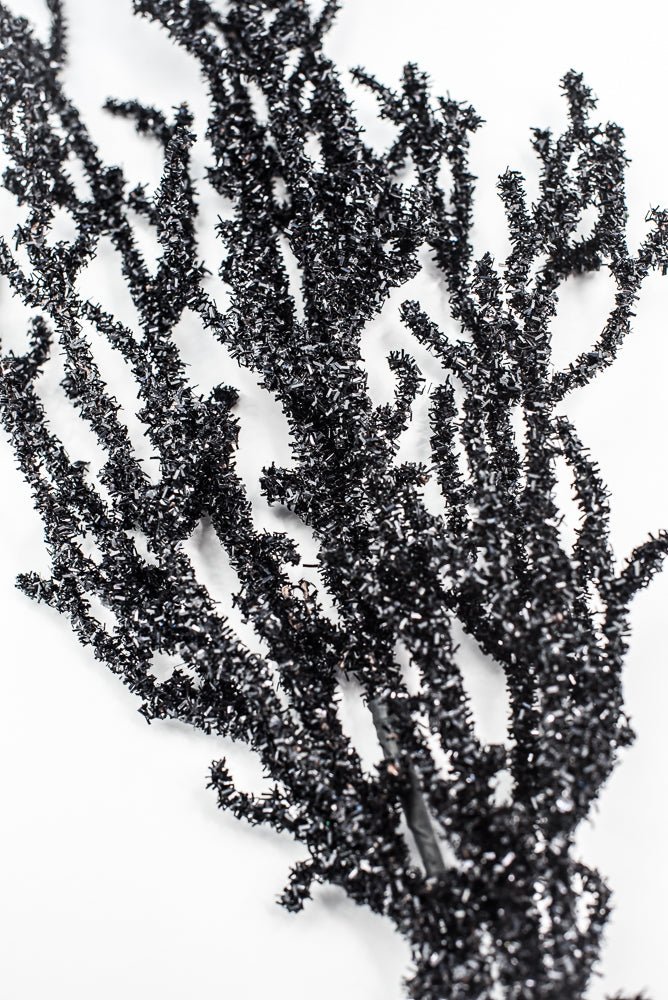 Black Frizzy Twig Spray - Greenery Market57255BK