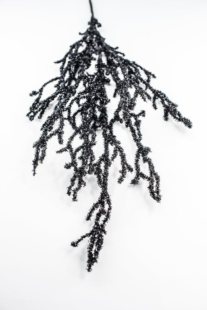 Black Frizzy Twig Spray - Greenery Market57255BK