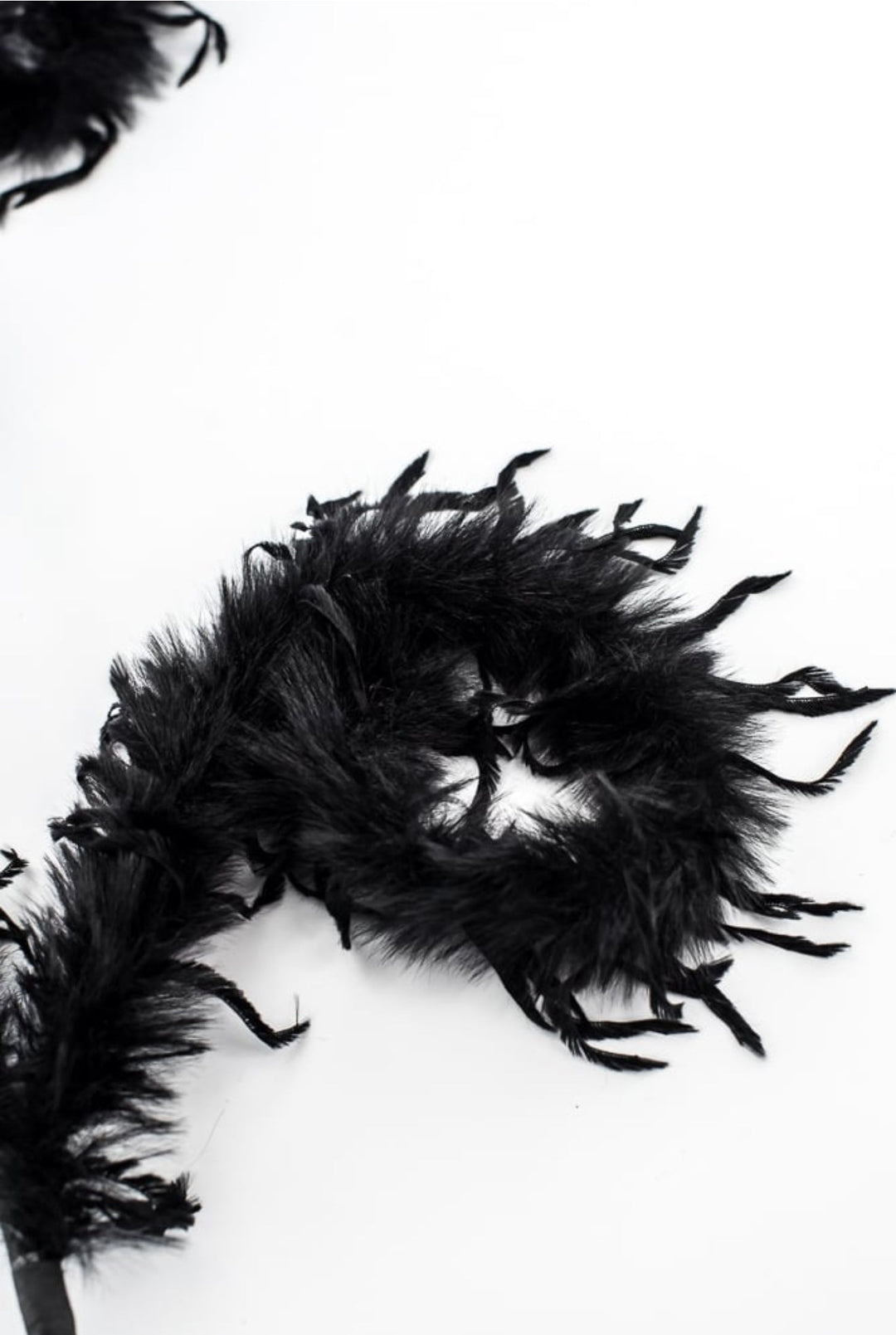 Black Furry Spiral Curly Spray - Greenery Market57305BK