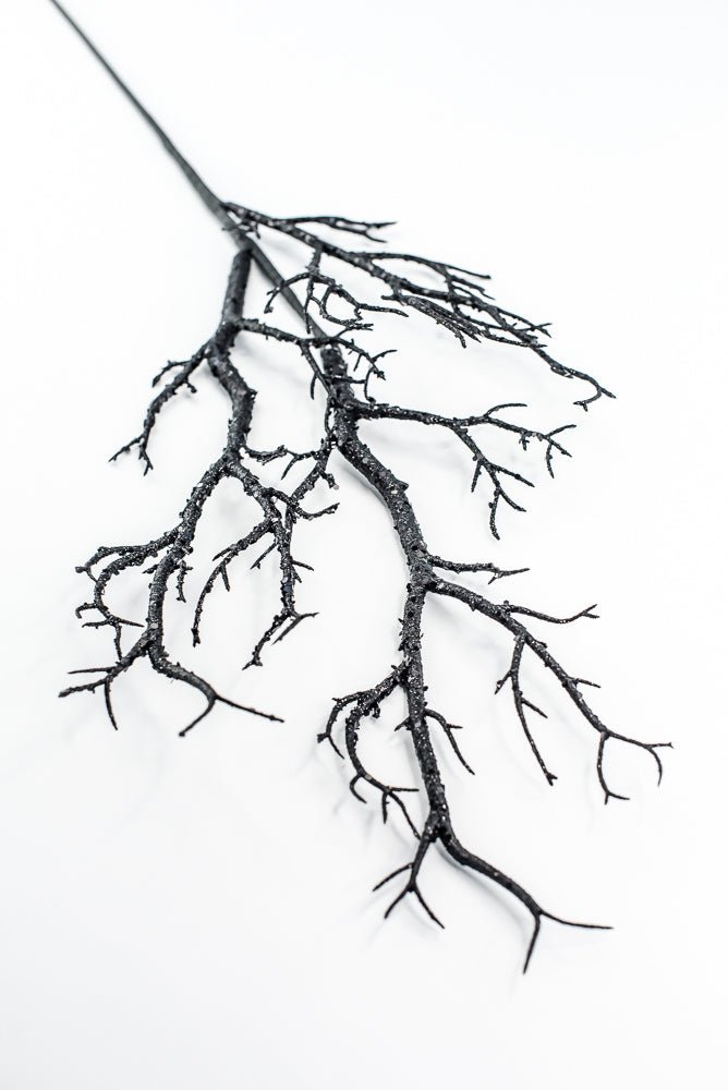 Black Glitter Twig Spray - Greenery Market57266BK