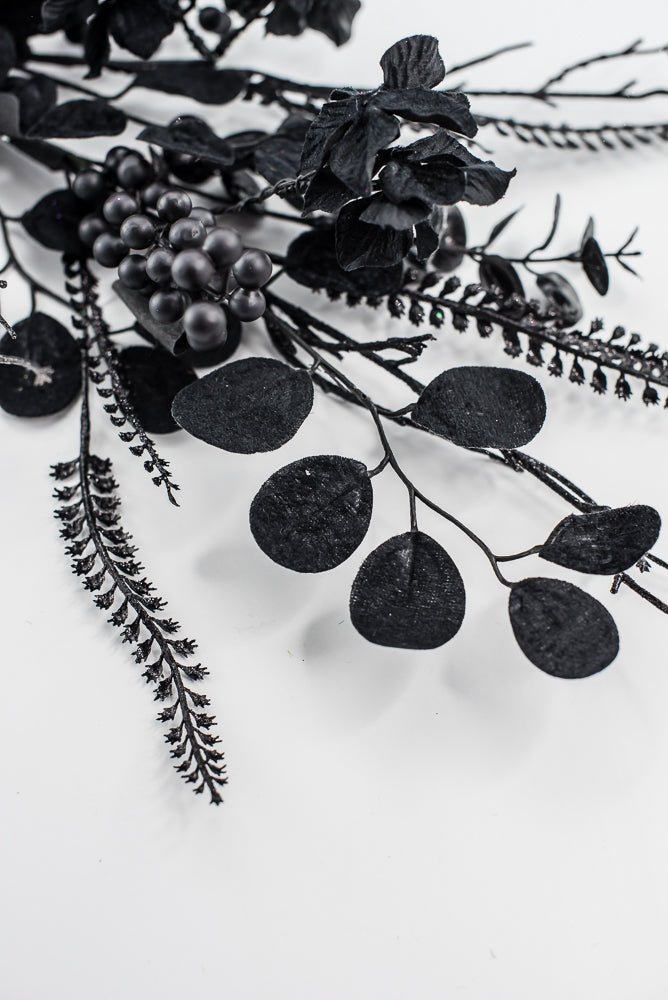 Black Hydrangea Berry Spray - Greenery Market57234BK