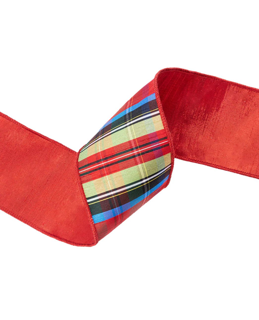 Black, Lime, Red, & Royal Wired Ribbon - 4" - Greenery Market6914W - 037 - 100E