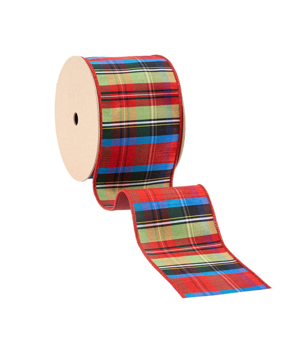 Black, Lime, Red, & Royal Wired Ribbon - 4" - Greenery Market6914W - 037 - 100E