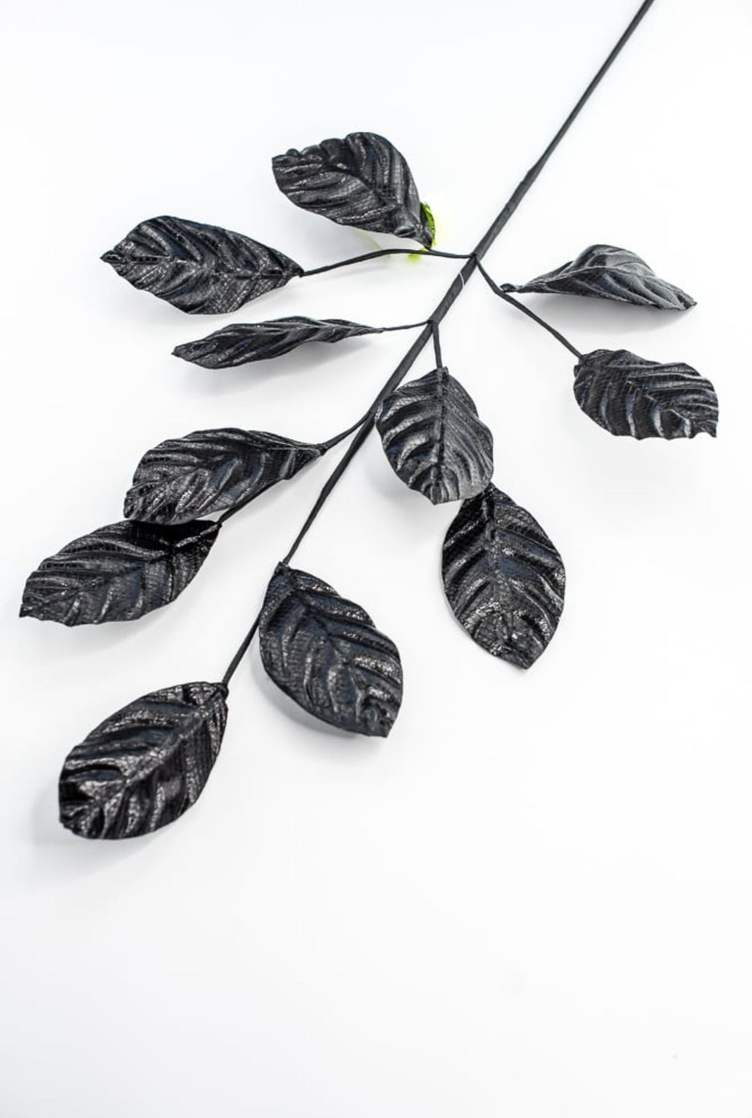 Black Metallic Magnolia Leaves Spray - Greenery Market57258BK