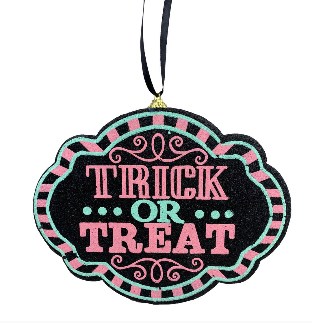 Black, mint, and pink Trick or treat sign - Greenery MarketSeasonal & Holiday Decorations56596MIPK