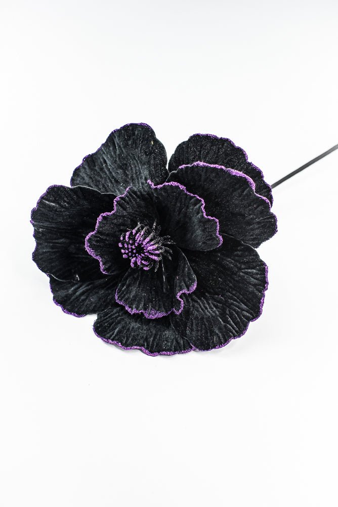 Black & Purple Halloween Flower Pick - Greenery Market57222BK