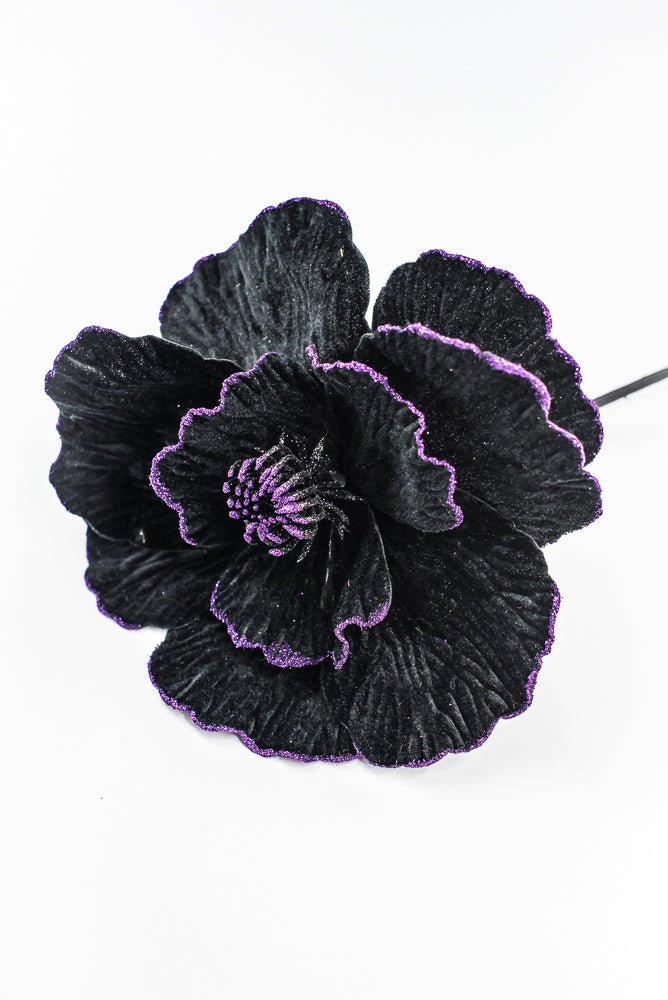 Black & Purple Halloween Flower Pick - Greenery Market57222BK