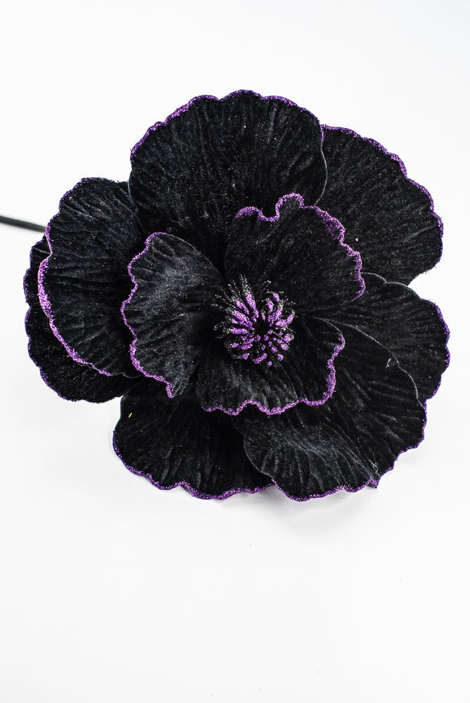 Black & Purple Halloween Flower Pick - Greenery Market57222BK