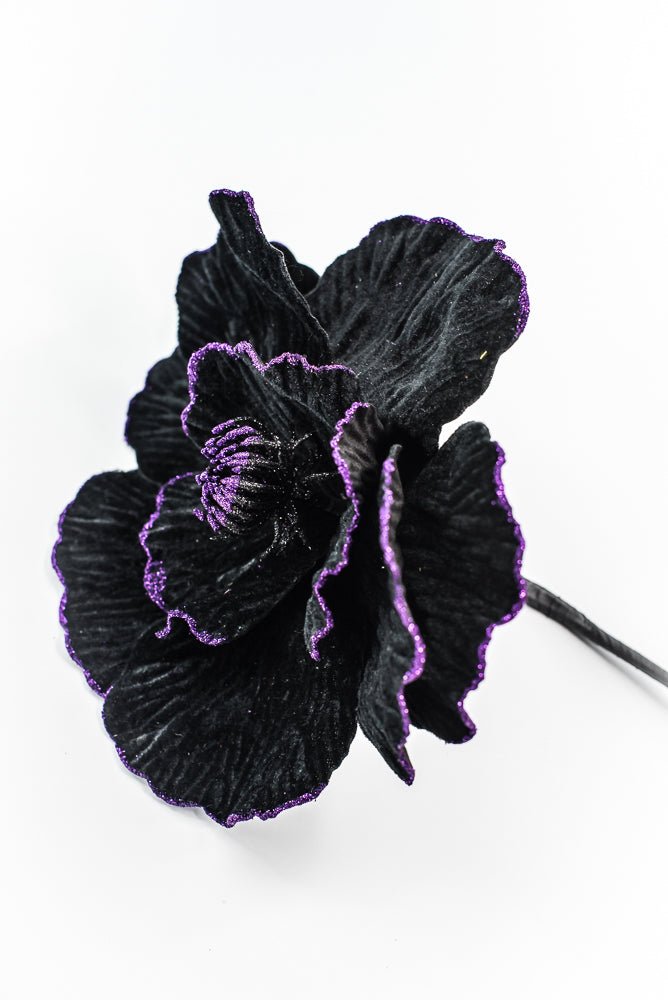 Black & Purple Halloween Flower Pick - Greenery Market57222BK