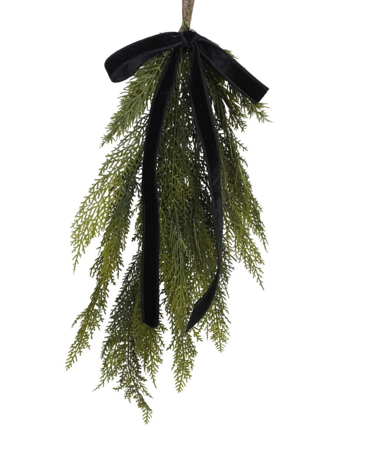 Black Reveuse Velveteen Hanging Ribbon - 1" - Greenery MarketRibbons & TrimNW100 - 92