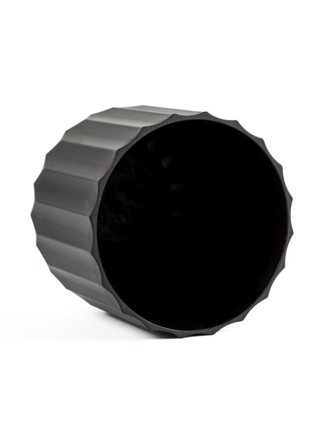 Black, Round Carved, Planter Container - Greenery MarketP9233BK