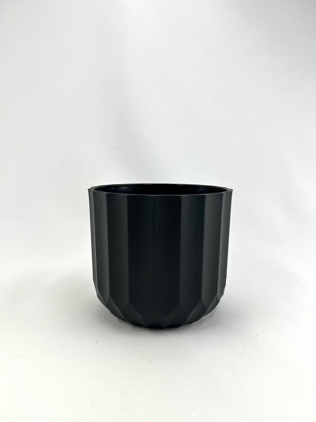 Black, Round Carved, Planter Container - Greenery MarketP9233BK