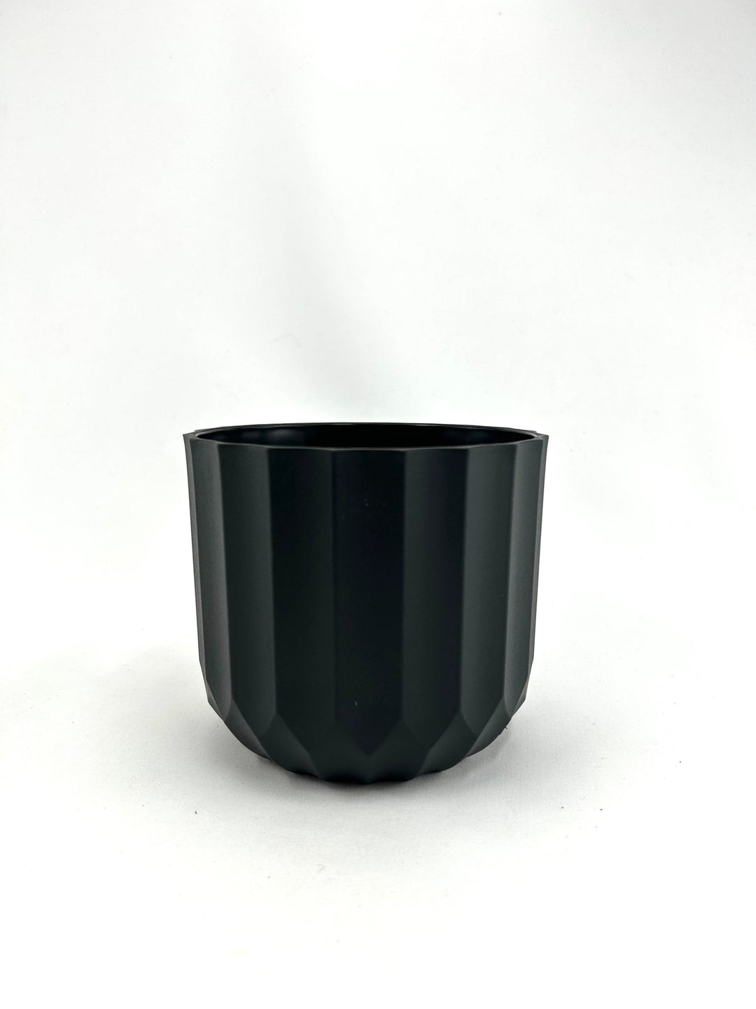 Black, Round Carved, Planter Container - Greenery MarketP9233BK