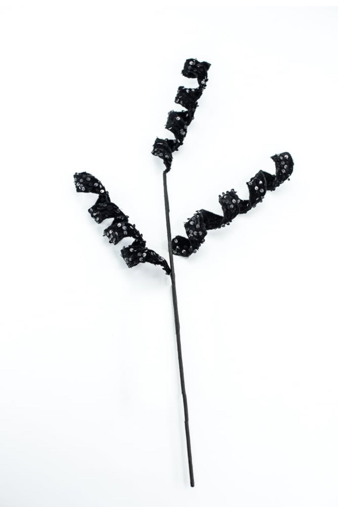 Black Sequin Curly Spray - Greenery Market57054BK