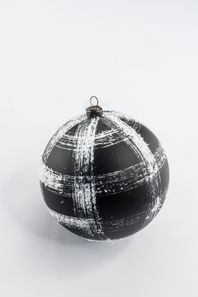 Black & White Ball Ornament - 4.7" - Greenery MarketOrnaments277813