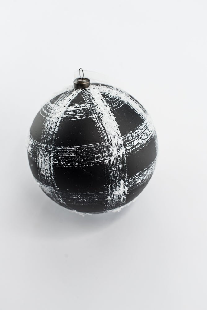 Black & White Ball Ornament - 4.7" - Greenery MarketOrnaments277813