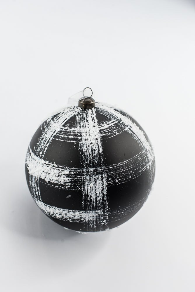 Black & White Ball Ornament - 4.7" - Greenery MarketOrnaments277813