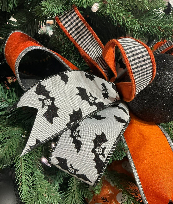 Black & White Mini Check Wired Ribbon - 1" - Greenery Market6920W - 750 - 25E