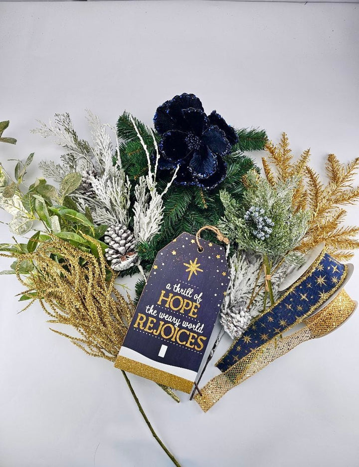 Blue and gold kit with swag - Greenery MarketBluegoldkitX12