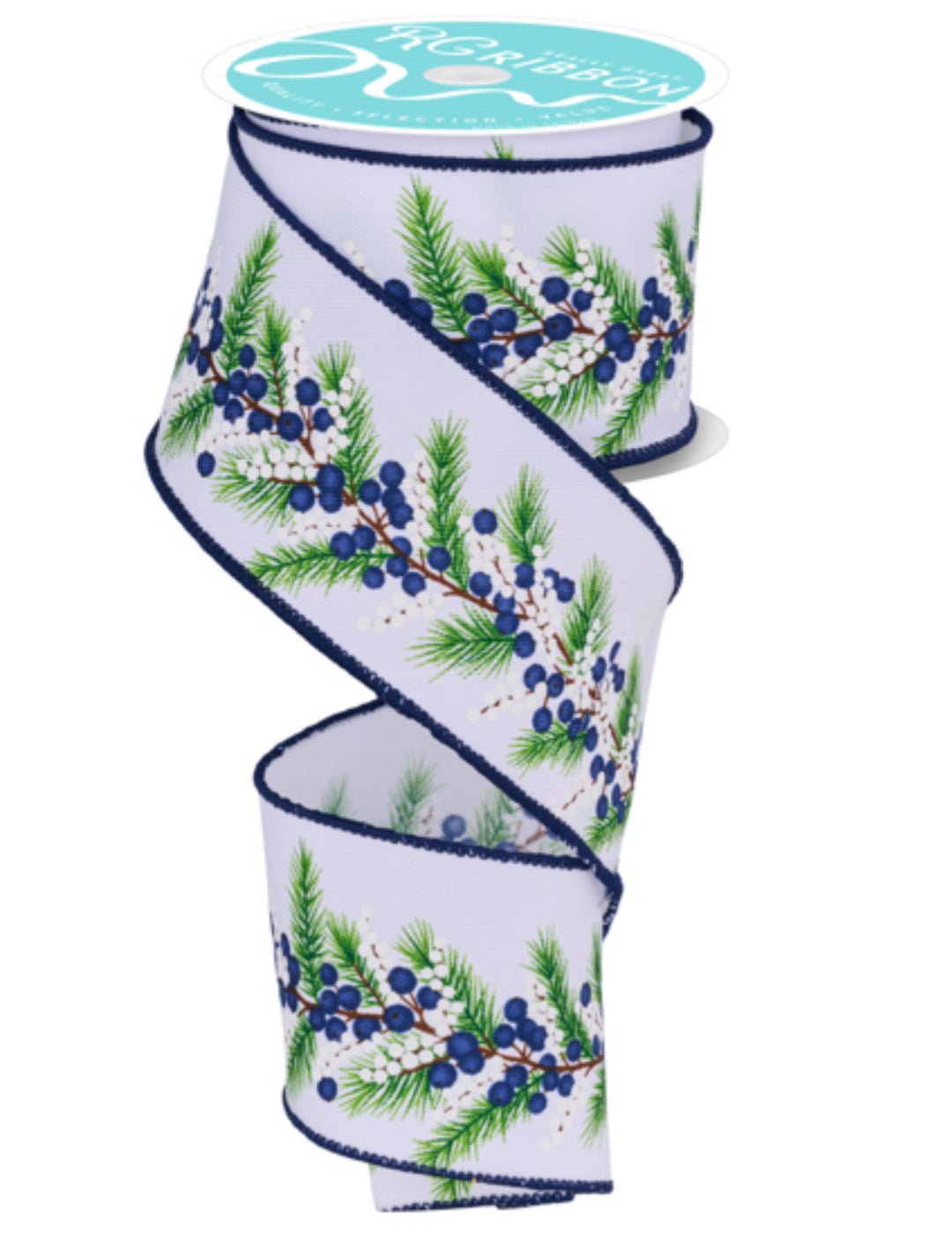 Blue Berries Wired ribbon 2.5” - Greenery MarketWired ribbonRGF1377CF