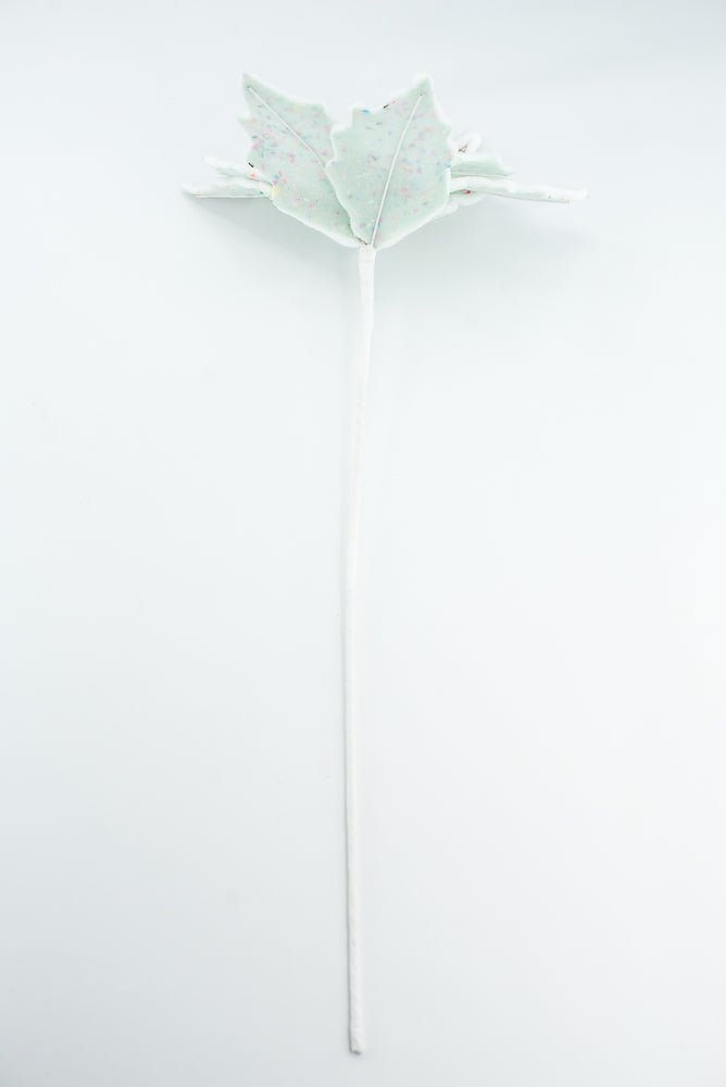 Blue Confetti Poinsettia Stem - Greenery Market65147