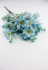 Blue cosmos artificial flower bush - Greenery MarketArtificial Flora84299-TEAL