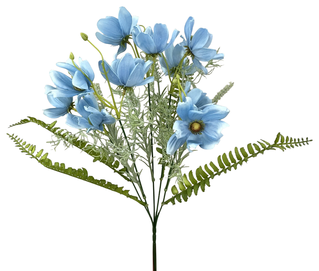 Blue Cosmos Bush - 16" - Greenery MarketArtificial Flowers64033BL