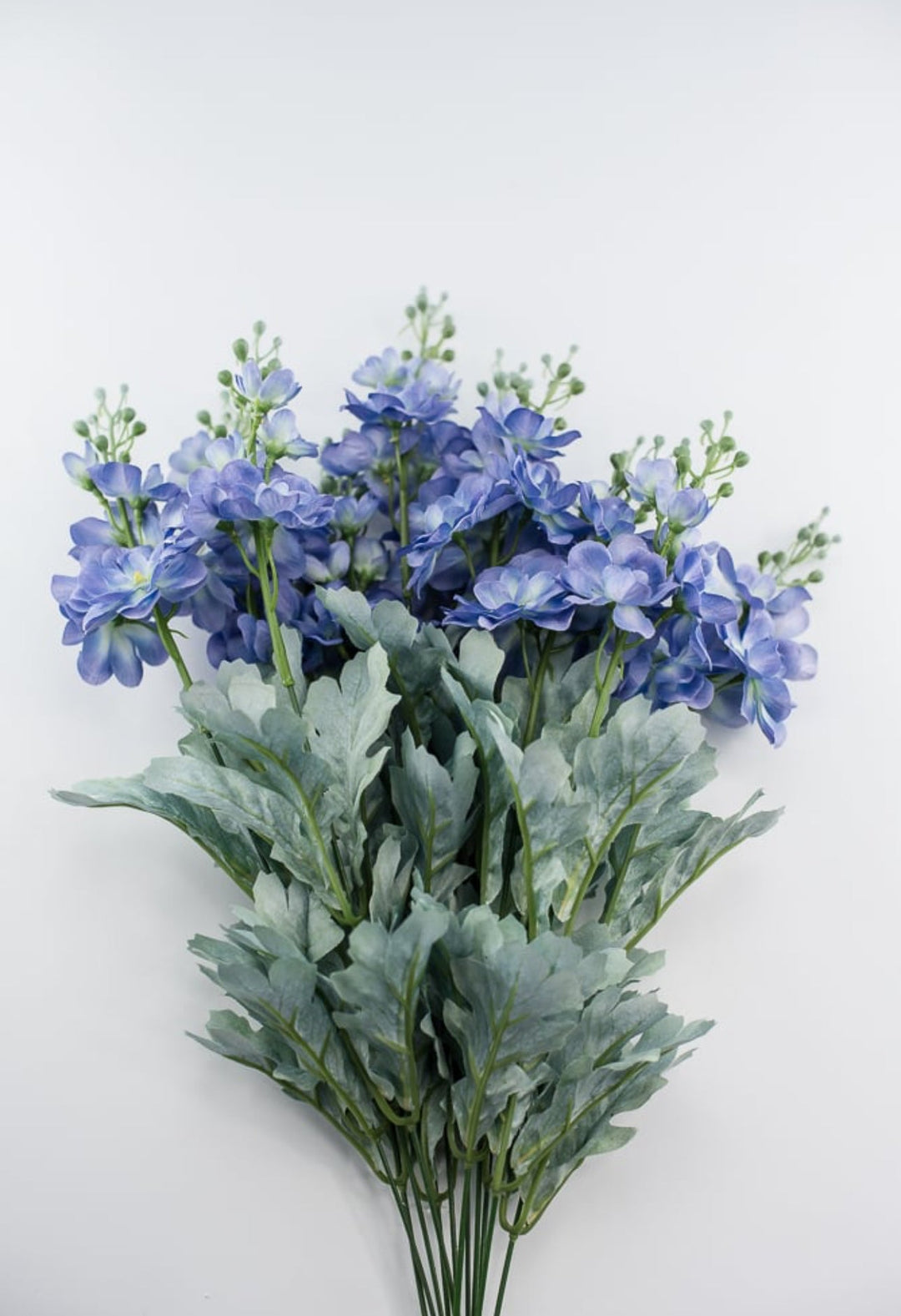 Blue delphiniums artificial flower bush - Greenery MarketArtificial Flora84296-BL