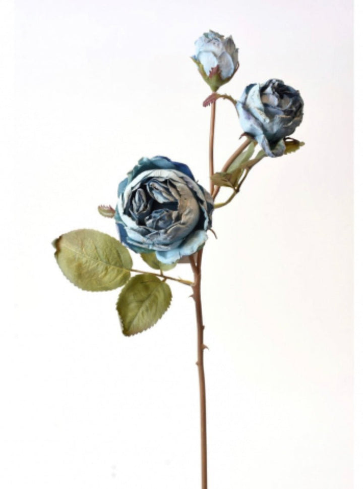 Blue dried look rose spray - Greenery Marketartificial flowers149081