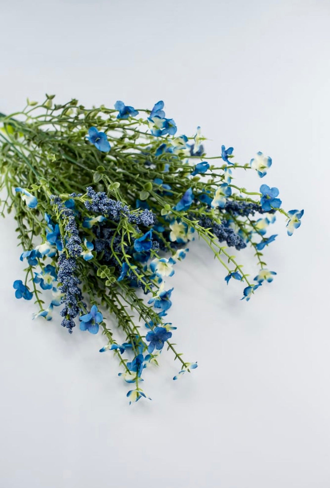 Blue filler flower with blue babies breath - Greenery Market30356ttbl