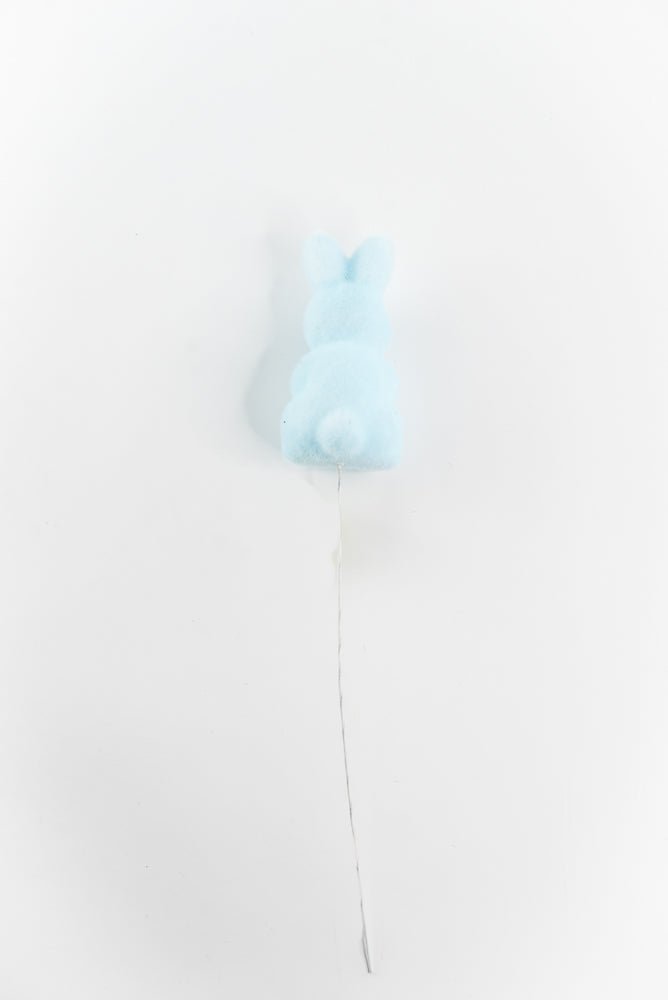Blue Flocked Bunny Pick - 12" - Greenery Market63996BL