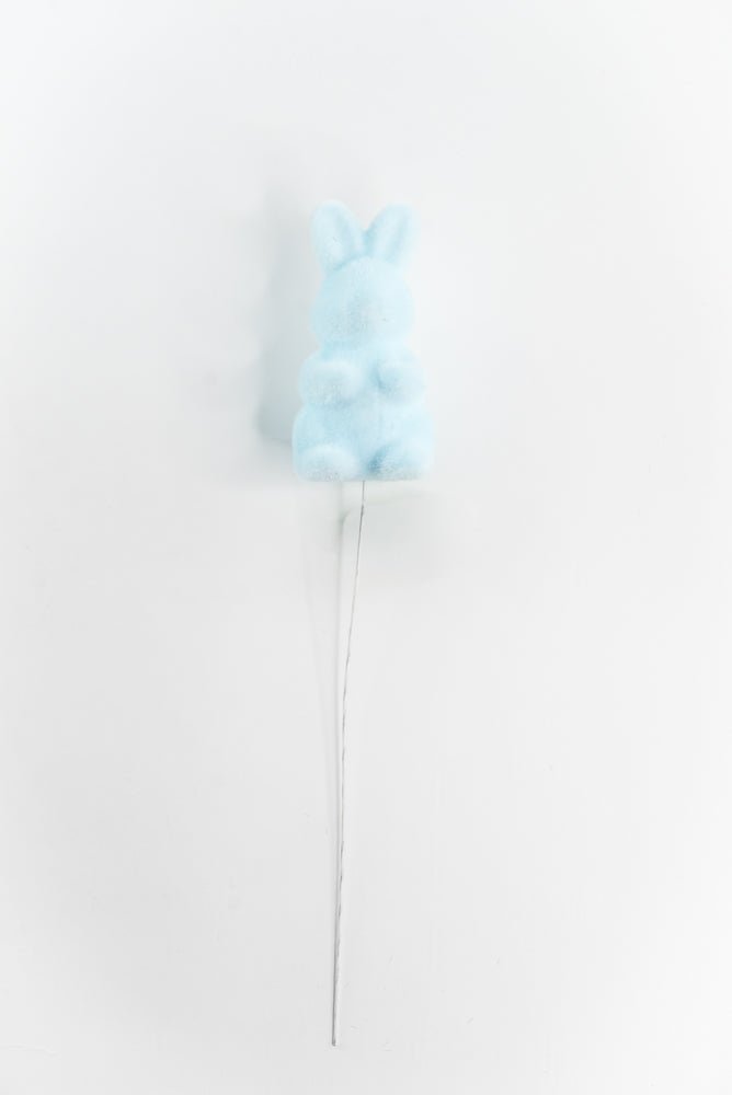 Blue Flocked Bunny Pick - 12" - Greenery Market63996BL