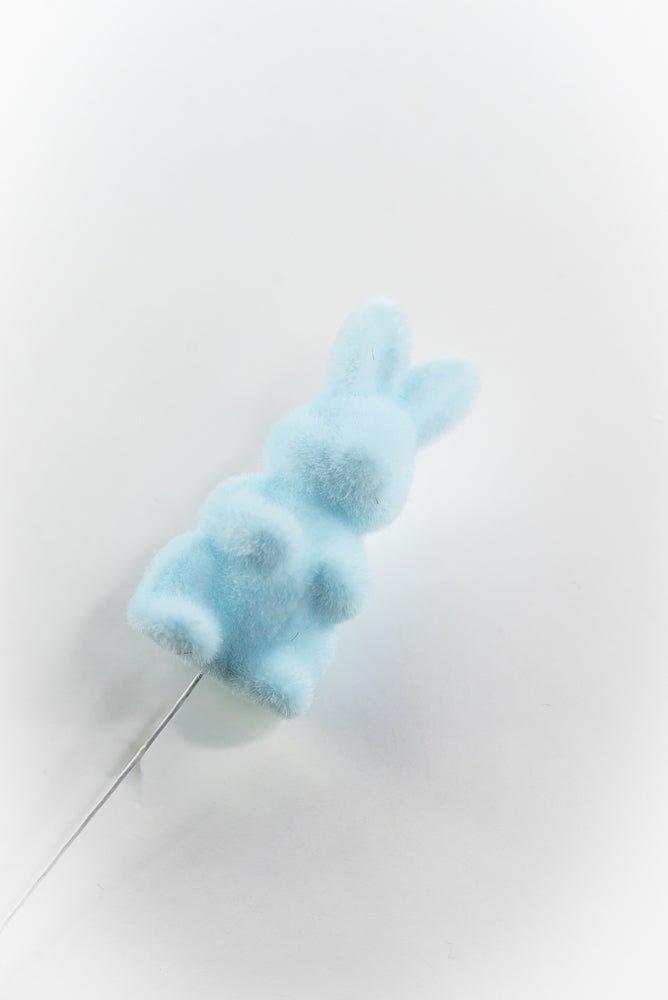 Blue Flocked Bunny Pick - 12" - Greenery Market63996BL