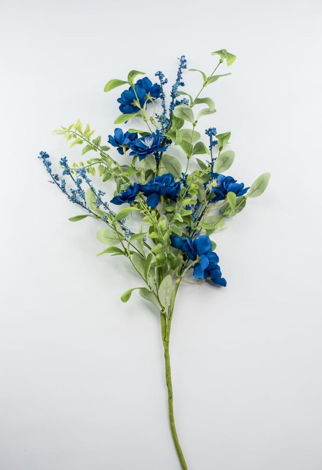 Blue flower blossom spray - Greenery MarketArtificial FloraGM4333BL