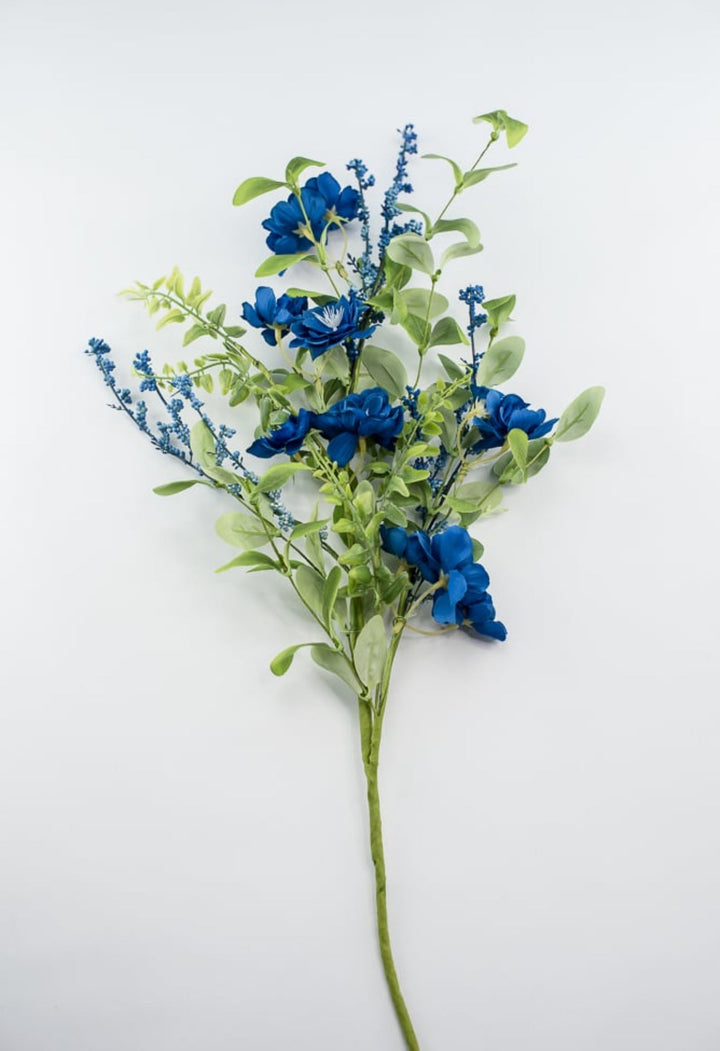 Blue flower blossom spray - Greenery MarketArtificial FloraGM4333BL