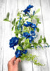 Blue flower blossom spray - Greenery MarketArtificial FloraGM4333BL