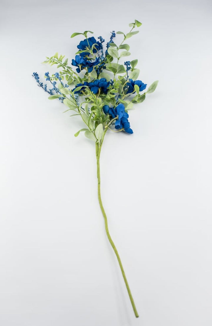 Blue flower blossom spray - Greenery MarketArtificial FloraGM4333BL