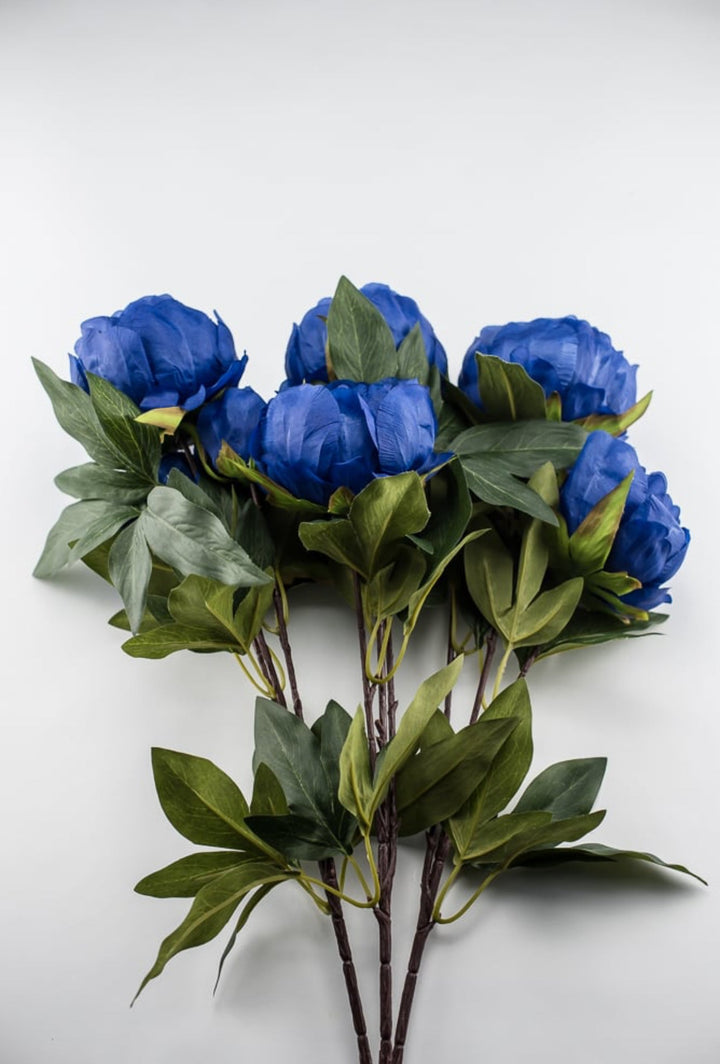 Blue garden peony bush - Greenery Marketartificial flowers27177