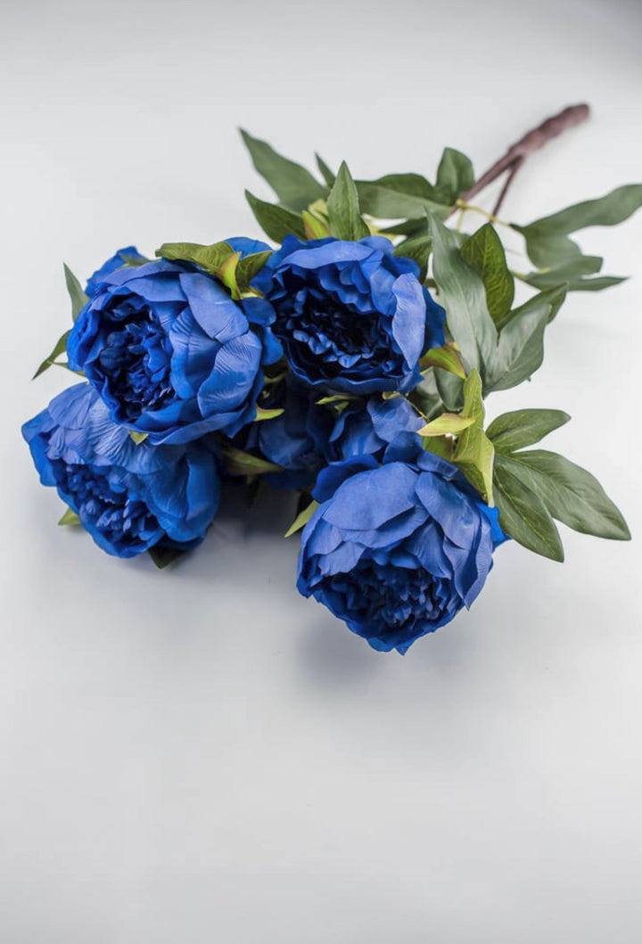 Blue garden peony bush - Greenery Marketartificial flowers27177