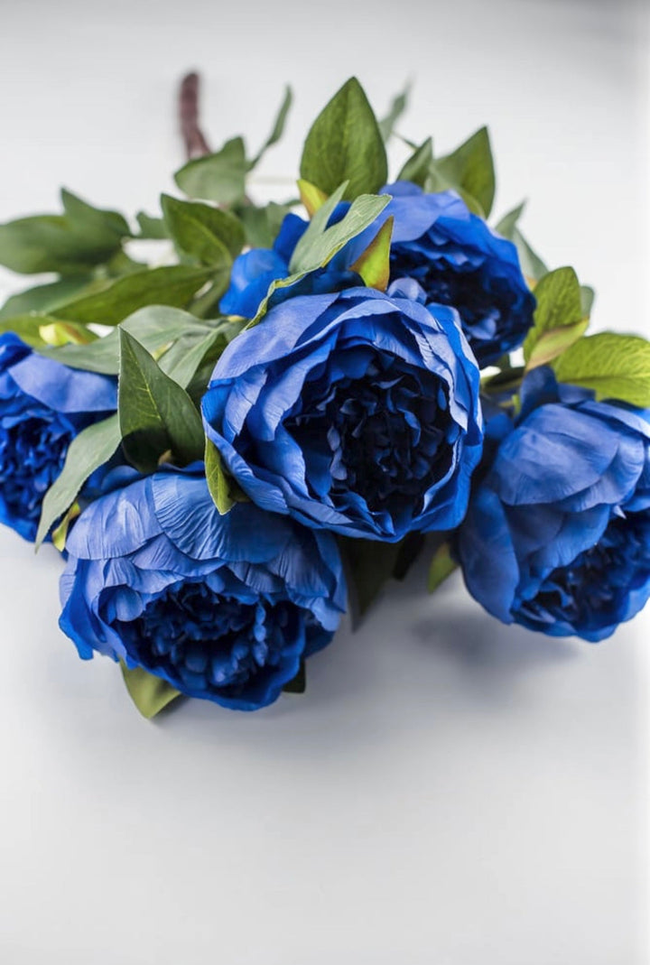 Blue garden peony bush - Greenery Marketartificial flowers27177