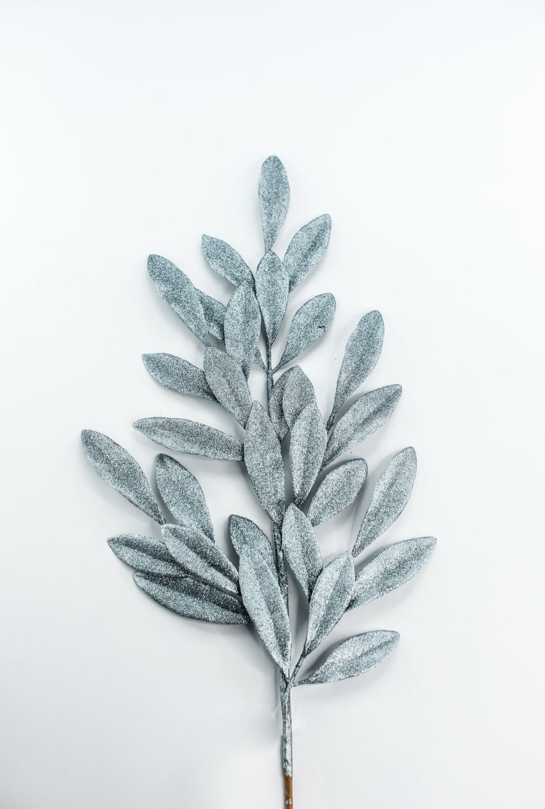 Blue Glitter Laurel Leaves Spray - Greenery Market86483BL