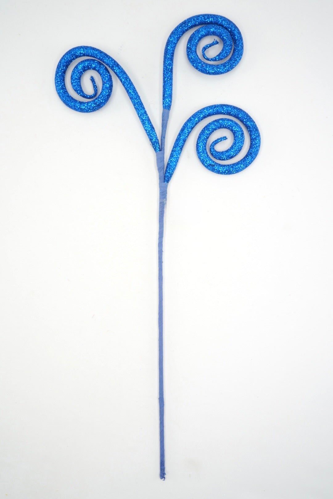 Blue Glitter Tube Spiral Curly Spray - 18" - Greenery Market63882BL